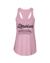 Load image into Gallery viewer, Librarian Keeper Of Books Guardian Of Knowledge Custom Design Ladies Flowy Tank
