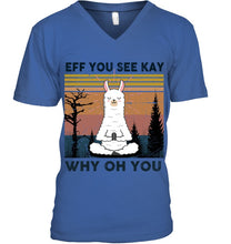 Load image into Gallery viewer, Eff You See Kay Why Oh You Llama Special Custom Design Guys V-Neck
