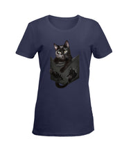 Load image into Gallery viewer, Cat In Your Front Pocket Perfect Gift For Friends Who Loves Cat Ladies Tee
