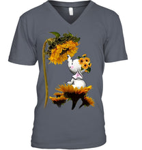 Load image into Gallery viewer, Elephant Sunflower Special Custom Design For Cute Girls Guys V-Neck
