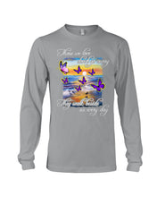 Load image into Gallery viewer, Butterfly Sunset On Beach Those We Love Don't Go Away Gift For Lover Unisex Long Sleeve
