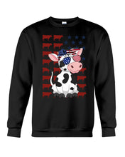 Load image into Gallery viewer, Lovely Phone Case Cow And American Flag Gift For Cow Lovers Sweatshirt
