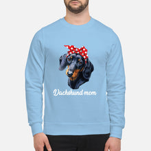 Load image into Gallery viewer, Dachshund Mom With Polka Dots Hair Red Bow Gift For Dog Lovers Sweatshirt
