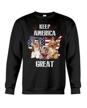 Load image into Gallery viewer, Keep America Great Yorkshire Terrier Gift For Dog Lovers Sweatshirt

