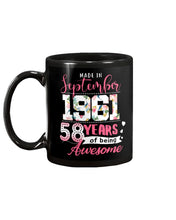 Load image into Gallery viewer, Made In September  1961 58    Years Of Being Awesome Trending Mug

