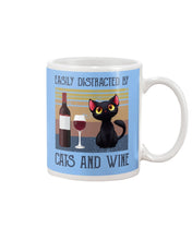 Load image into Gallery viewer, Easily Distracted By Cats And Wine Special Custom Design Mug
