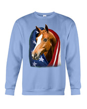 Load image into Gallery viewer, Horse Covered Into USA Flag Meaningful Gift For Men Sweatshirt
