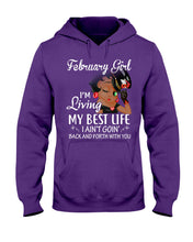 Load image into Gallery viewer, Betty Boop February Girl Living My Best Life Birthday Meaningful Gift Hoodie
