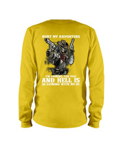 Load image into Gallery viewer, I'm Coming For You And Hell Is Coming With Me Unisex Long Sleeve
