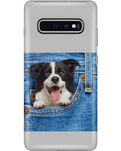 Load image into Gallery viewer, Border Collie In Denim Pocket Gift For Dog Lovers Phone case
