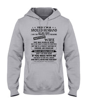Load image into Gallery viewer, A Spoiled Husband Of    April  Freaking Awesome Wife For Birthday Gift Hoodie
