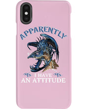 Load image into Gallery viewer, Apparently I Have An Attitude Blue Dragon Phone case
