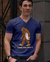 Load image into Gallery viewer, Bigfoot Come And Take It Simple Custom Design Guys V-Neck
