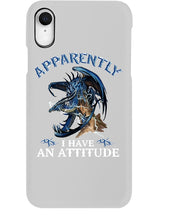 Load image into Gallery viewer, Apparently I Have An Attitude Blue Dragon Phone case
