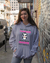 Load image into Gallery viewer, Don't Judge Me I Was Born To Be Awesome Not Perfect Gift For Penguin Lovers Hoodie
