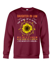 Load image into Gallery viewer, Daughter-in-law A Soul Of A Witch Fire Of A Lioness Sweatshirt
