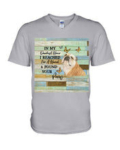 Load image into Gallery viewer, Bulldog In My Darkest Hour Gift For Dog Lovers Guys V-Neck
