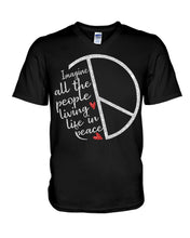 Load image into Gallery viewer, Image All The People Living Life In Peace Custom Design For Friends Guys V-Neck
