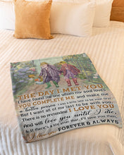 Load image into Gallery viewer, Garden Will Love You Until I Die Gift For Wife Fleece Blanket
