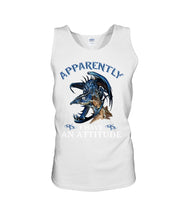 Load image into Gallery viewer, Apparently I Have An Attitude Blue Dragon Unisex Tank Top
