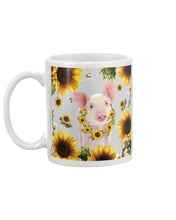Load image into Gallery viewer, Beautiful Pig With Sunflowers Gift For Pig Lovers Mug
