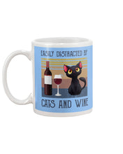 Load image into Gallery viewer, Easily Distracted By Cats And Wine Special Custom Design Mug
