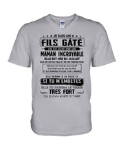 Load image into Gallery viewer, Je Suis Un Fils Gate - Maman Incroyable Elle Est Nee En Juillet Guys V-Neck
