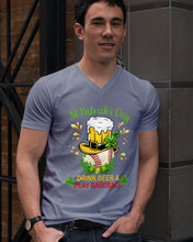 Load image into Gallery viewer, Baseball Drink Beer Day St Patrick's Day Gift For Baseball Lovers Guys V-Neck
