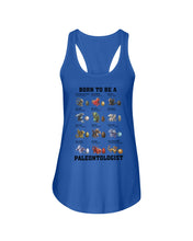 Load image into Gallery viewer, Born To Be Paleontologist Custom Design Gift For Kids Ladies Flowy Tank
