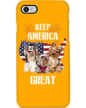 Load image into Gallery viewer, Keep America Great Yorkshire Terrier Gift For Dog Lovers Phone case
