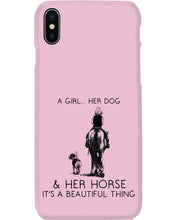 Load image into Gallery viewer, A Girl Her Dog Her Horse It's A Beautiful Thing Phone case
