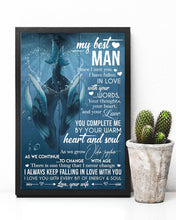 Load image into Gallery viewer, Gift For Man Can't Help Falling In Love With You Vertical Poster
