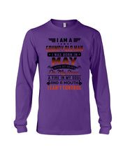 Load image into Gallery viewer, I'm A Grumpy Old Man I Was Born In May With My Heart Unisex Long Sleeve

