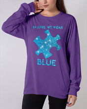 Load image into Gallery viewer, In April We Wear Blue Autism Awareness Special Custom Design Unisex Long Sleeve
