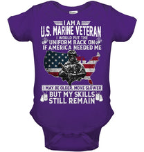 Load image into Gallery viewer, I Am A US Marine Veteran If America Needed Me Gift Baby Onesie
