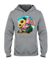 Load image into Gallery viewer, Black Phone Case With Pig Sunflower Gift For Pig Lovers Hoodie
