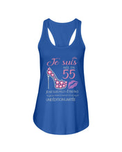 Load image into Gallery viewer, Je Suis Nee En 55 Je Ne Suis Peut-Être Pas Birthday Gift For Grandma Ladies Flowy Tank
