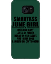 Load image into Gallery viewer, Birthday Gift For Smartass June GirlHeart On Her Sleeve Phone case
