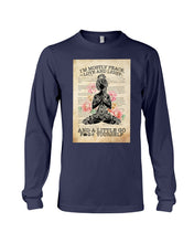 Load image into Gallery viewer, I'm Mostly Peace Love And Light Yoga Gift For Yoga Lovers Unisex Long Sleeve
