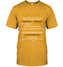 Load image into Gallery viewer, Cheryl Custom Name Gift A Warrior's Mentality With A Poet's Soul Guys Tee
