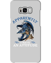 Load image into Gallery viewer, Apparently I Have An Attitude Blue Dragon Phone case
