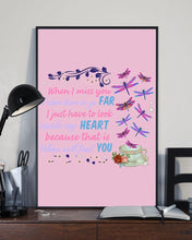 Load image into Gallery viewer, Butterflies When I Miss You I Just Have To Look Inside My Heart Gift For Lover Vertical Poster
