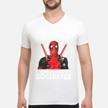 Load image into Gallery viewer, Deadpool I Almost Had To Socialize Gift For Fans Guys V-Neck
