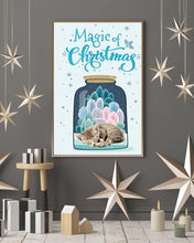 Load image into Gallery viewer, Cat In Bottle Magic Christmas Design Gift For Cat Lovers Vertical Poster
