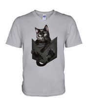 Load image into Gallery viewer, Cat In Your Front Pocket Perfect Gift For Friends Who Loves Cat Guys V-Neck
