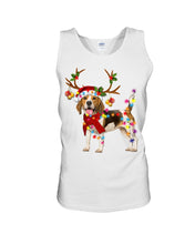 Load image into Gallery viewer, Beagle Gorgeous Reindeer Xmas Lights Gift For Dog Lovers Unisex Tank Top
