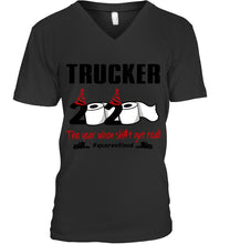 Load image into Gallery viewer, 2020 The Year When Shit Got Real Quarantined Gift For Trucker Guys V-Neck
