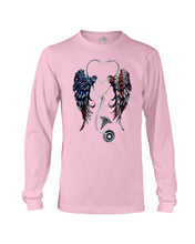 Load image into Gallery viewer, Lovely Coffee Cup Stethoscopes With Wings Gift For Nurse Unisex Long Sleeve
