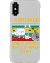 Load image into Gallery viewer, I Survived Toilet Paper Apocalupse 2020 Unique Custom Design Phone case
