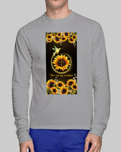 Load image into Gallery viewer, Humming Bird Sunflower Cross You Are My Sunshine Trending Unisex Long Sleeve
